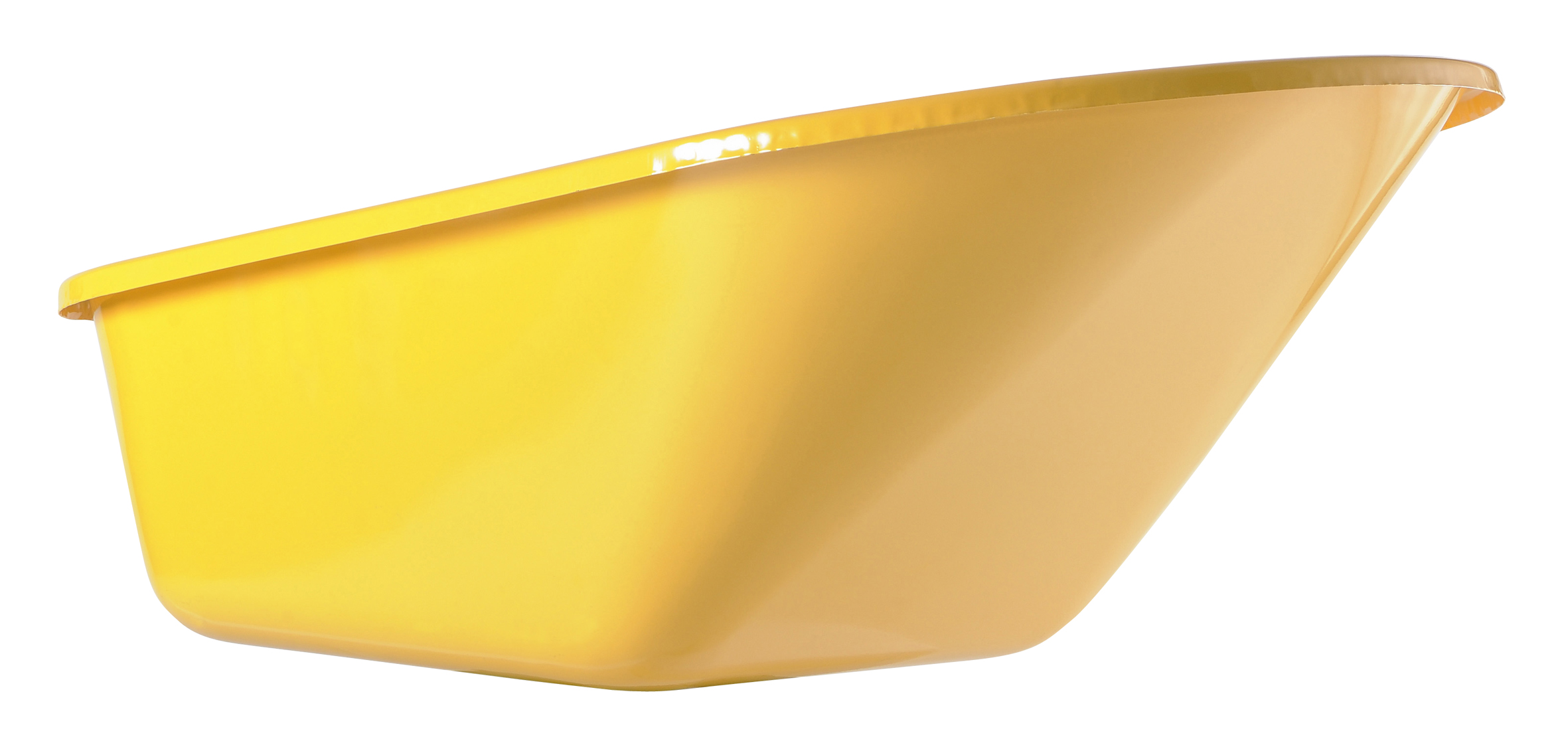Caisse de brouette peinte jaune 110L